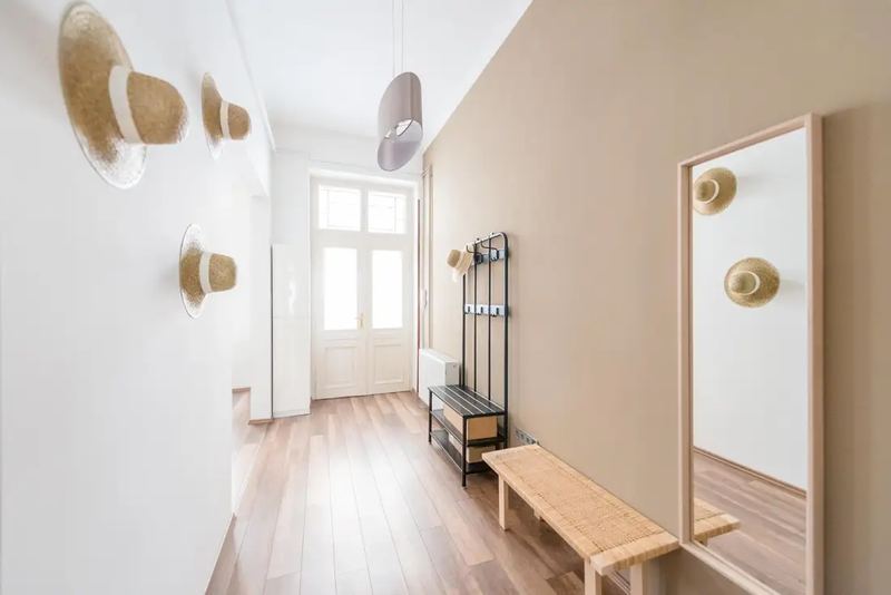Cozy entrance room, shot on natural light by Interior Photographer in Budapest